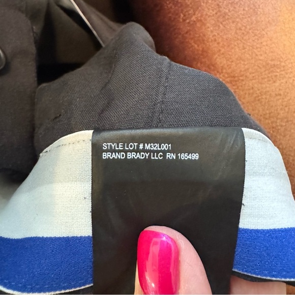 Tom Brady Brand Golf Pants Men's Size 34 Ink Black Hook & Eye Zip - Picture 7 of 7